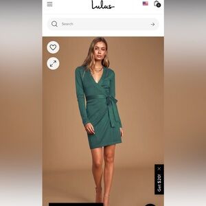 Lulus mini sweater wrap dress